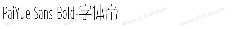 PaiYue Sans Bold字体转换